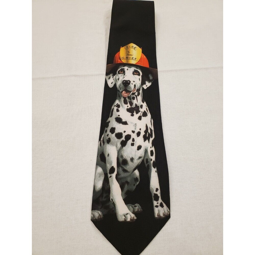 Vintage New w/out Tags 1998 Ralph Marlin Firefighter - 1 Dalmatian Tie