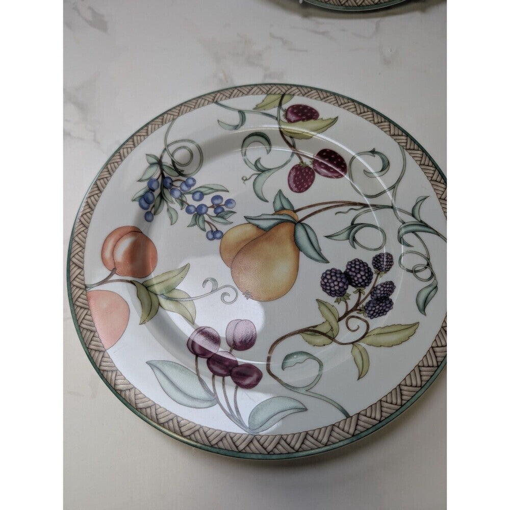 Dansk Umbrian Fruits Set of 4 Salad Plates 9" Portugal