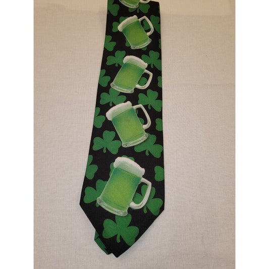 1997 Vintage Ralph Marlin St. Patrick's Green Beer Repeat Black Tie
